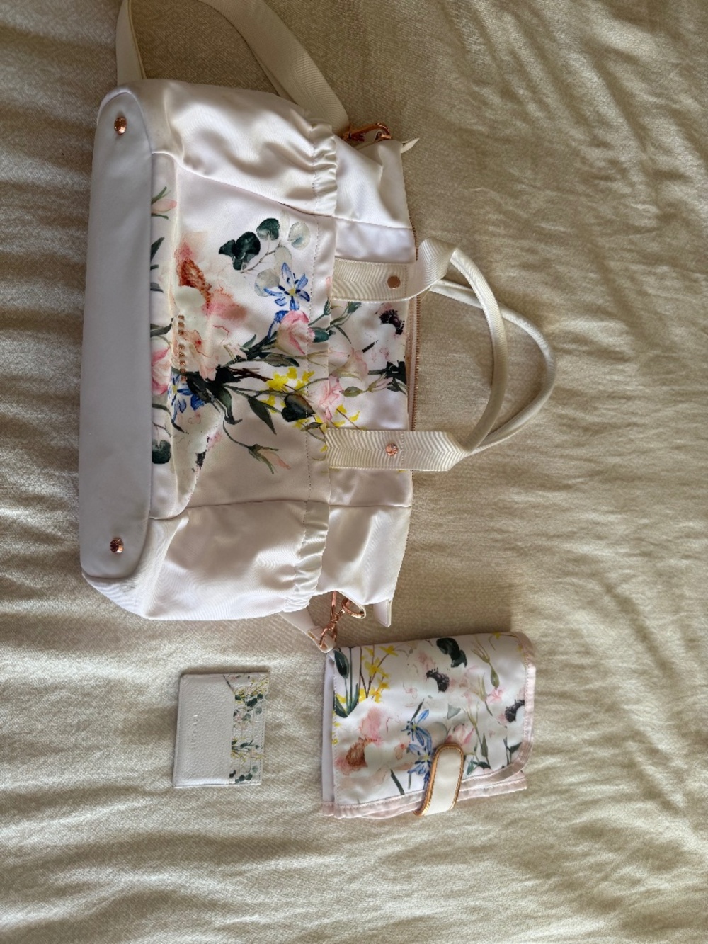 Ted Baker Diaper Duffle Bag with matching card holder